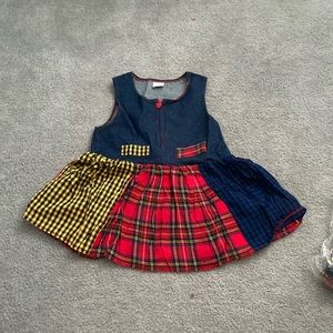 Size 6 denim dress with elastic